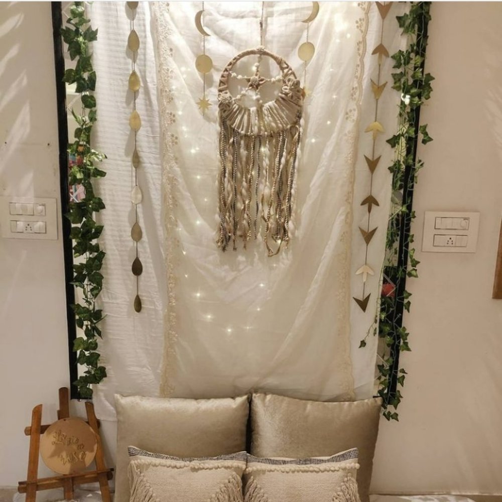 "Moroccan" Antique Look Curtain Metal Danglers for Decoration - Set of 3 - 6 ft - Picture 7 of 14